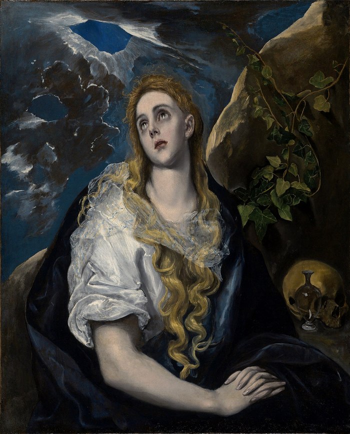 Картина Эль Греко - Кающаяся Мария Магдалина