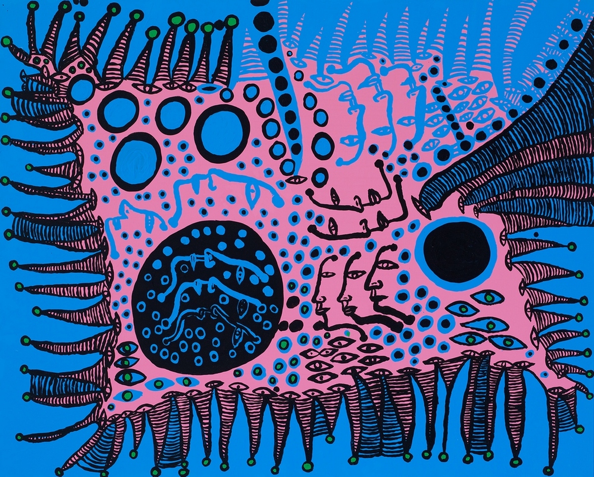 Yayoi Kusama's painting - A fairy tale in blue, this is my life