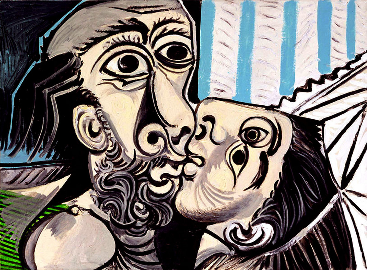 Картина Пабло Пикассо - Поцелуй