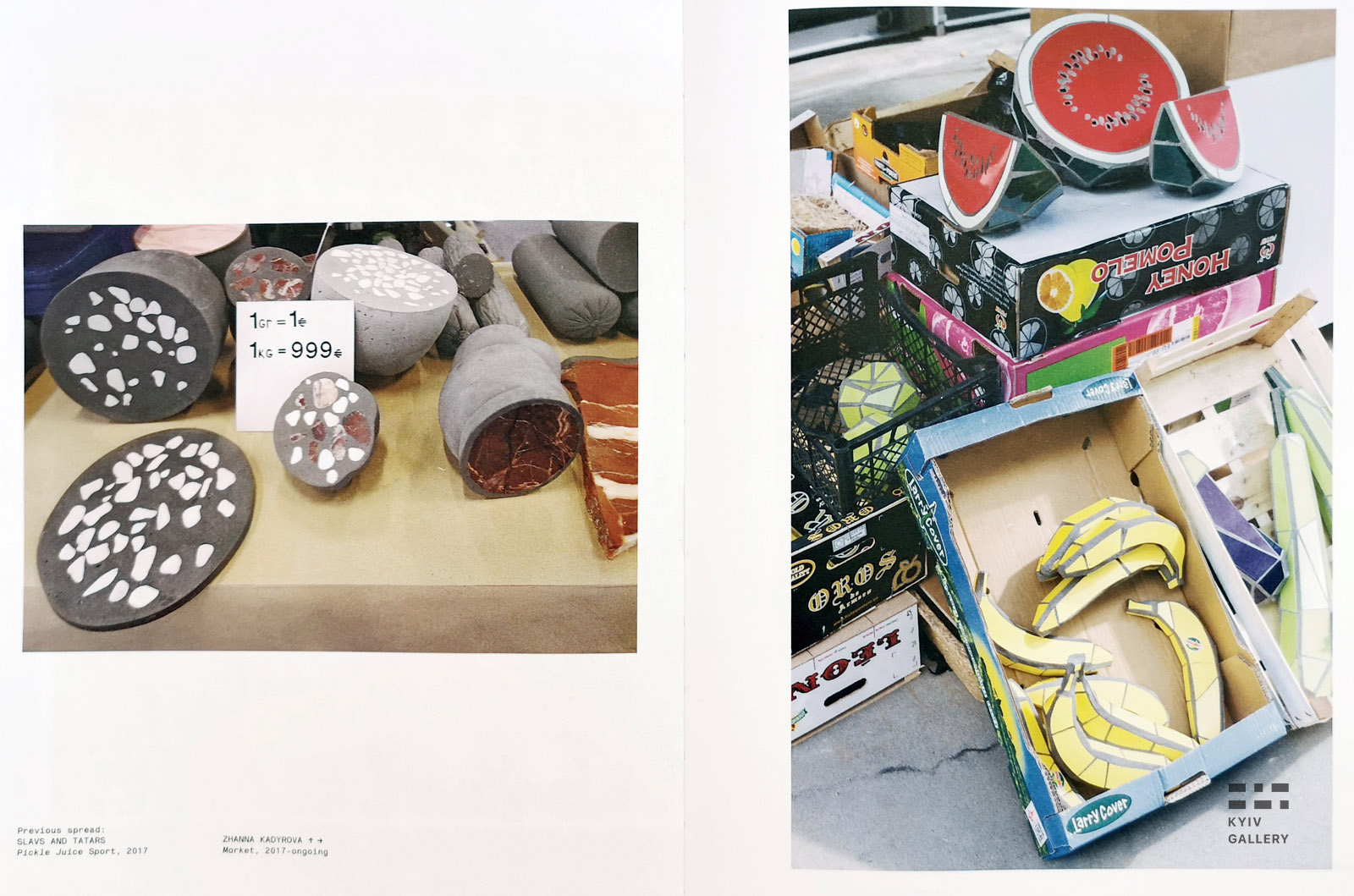 Проект Market Жанны Кадыровой на 58-й биеннале в Венеции. Официальный каталог биеннале, страницы 166-167