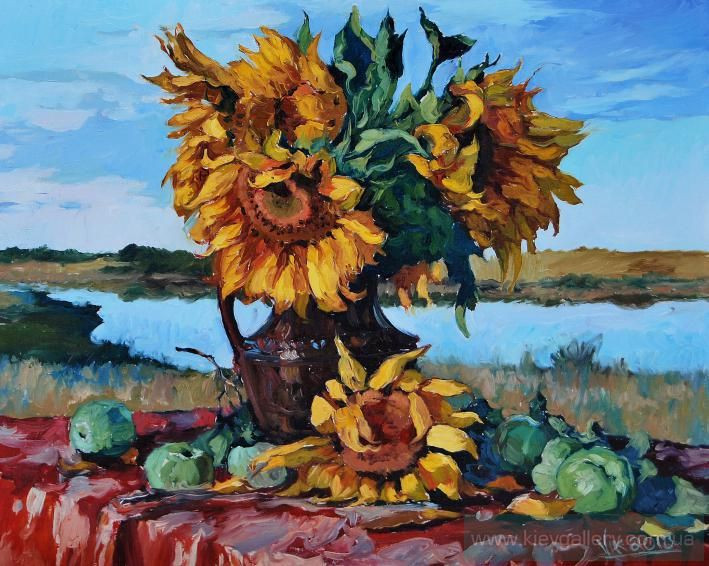 Painting “Still Life with Sunflowers“