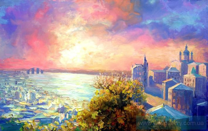 Картина “Вид с Хоревицы на Андреевскую церковь“