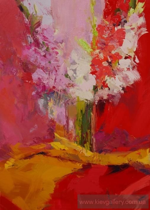 Painting «Red Symphony», oil, canvas. Painter Pysar Yurii. Buy painting