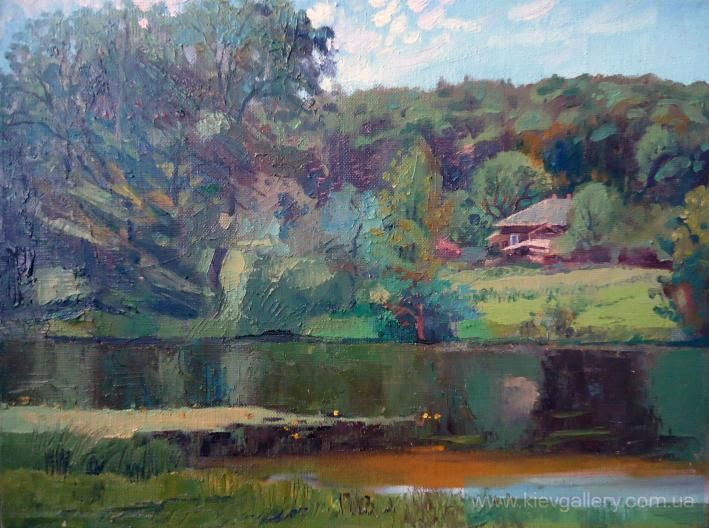 Painting «Quiet river», oil, canvas. Painter Dobriakova Dariia. Buy painting