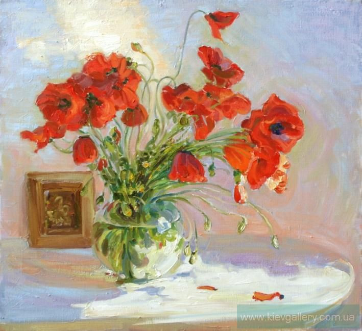 Painting «Poppies», oil, canvas. Painter Orlova Maryna. Buy painting