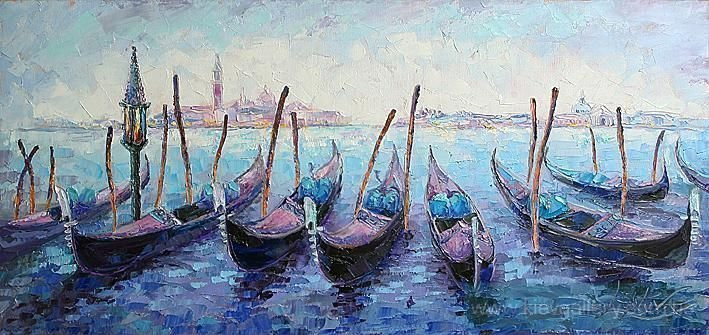 Картина «Туманний ранок в Венеції», олійні фарби, полотно. Художниця Лаптєва Вікторія. Купити картину