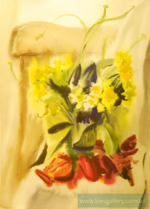 Картина “Нарциссы и тюльпаны“