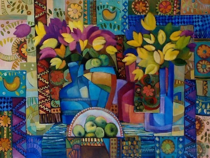 Painting “Still life with tulips“