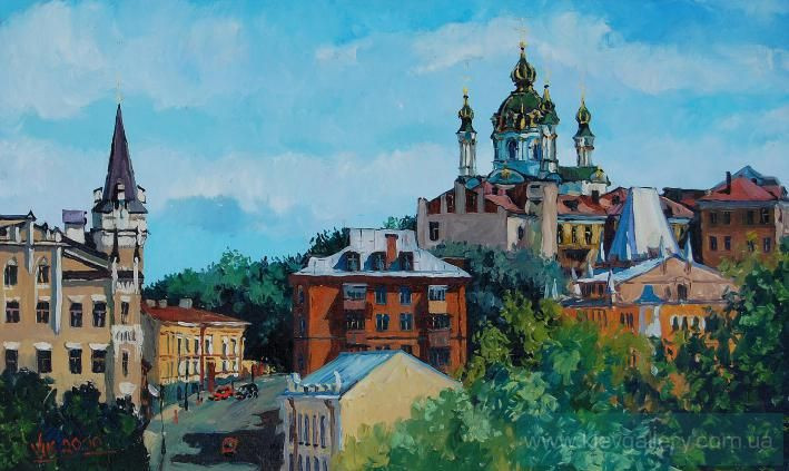 Painting “Kyiv. Sunday at St. Andrew's descent.“