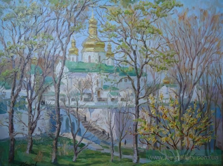 Картина “Київ, весна в Лаврі”