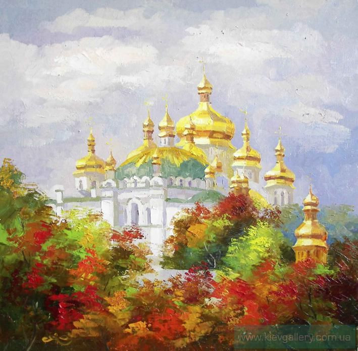 Painting “Lavra domes“