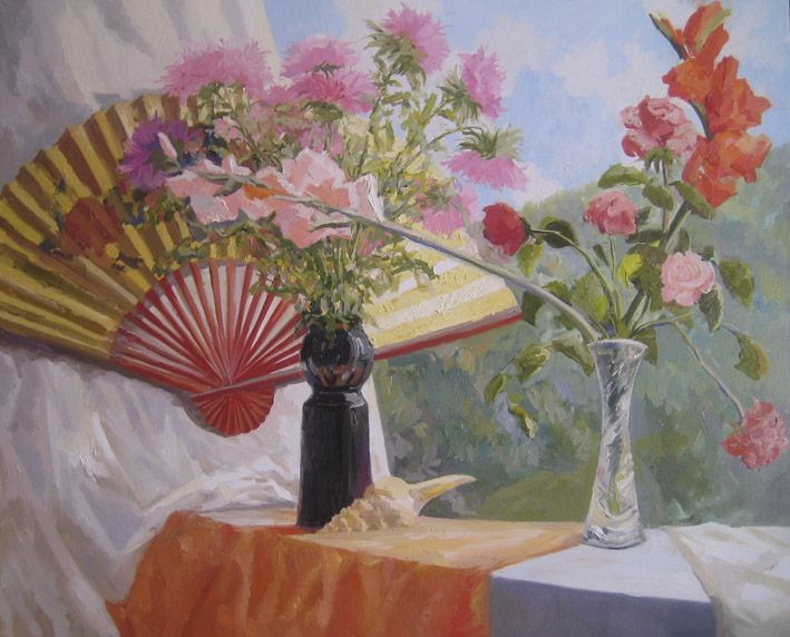 Painting “Still Life with a Fan“