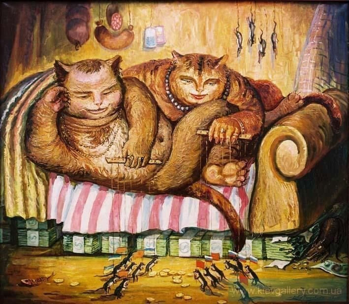 Painting «Oligarchs», oil, canvas. Painter Tytulenko Volodymyr. Buy painting