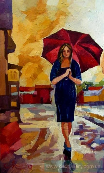 Картина “Під червоною парасолькою“