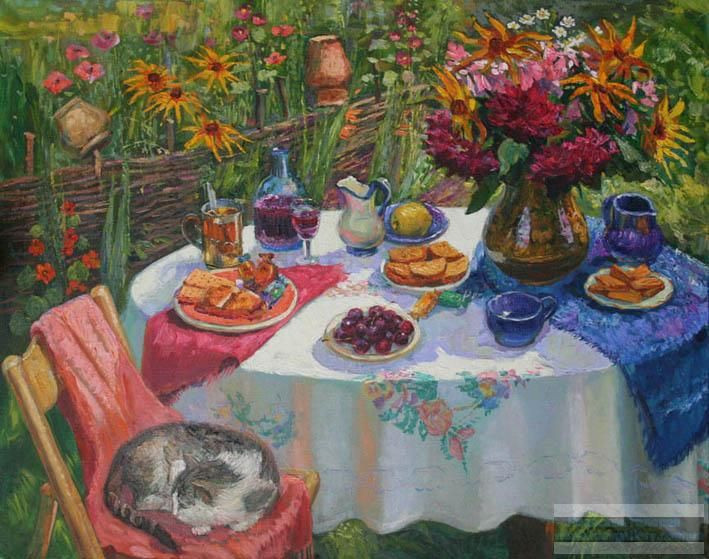 Painting «On summer residence», oil, canvas. Painter Tytulenko Volodymyr. Buy painting