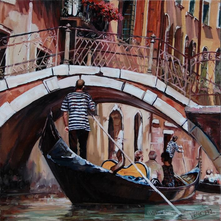 Painting “Venice. Gondola ride“