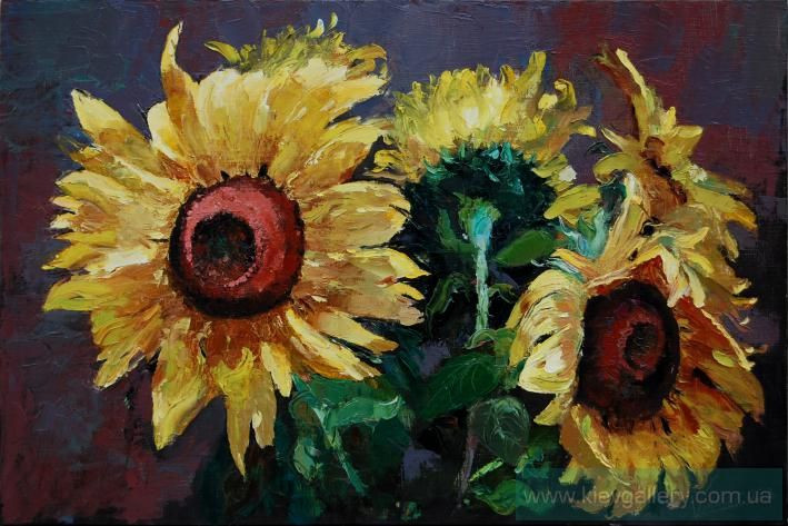 Painting “Bouquet of sunflowers“