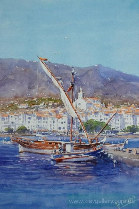Painting «Spain. Kadake», watercolor, paper. Painter Mykytenko Viktor. Buy painting