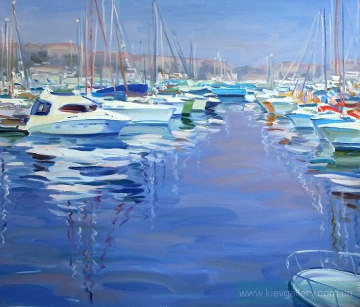 Painting «Yachts», oil, canvas. Painter Orlova Maryna. Buy painting