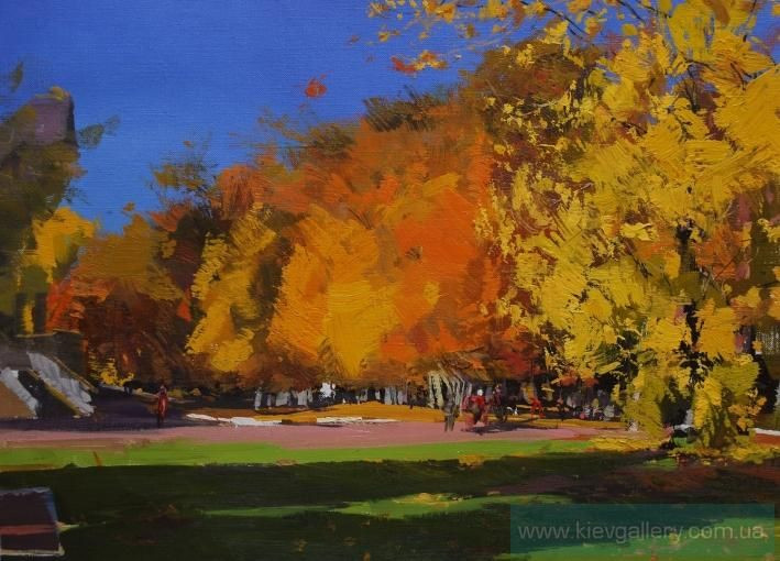 Painting «Golden Park», oil, canvas. Painter Pysar Yurii. Buy painting