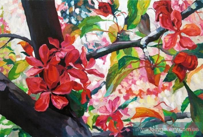 Painting “Magnolia in spring“