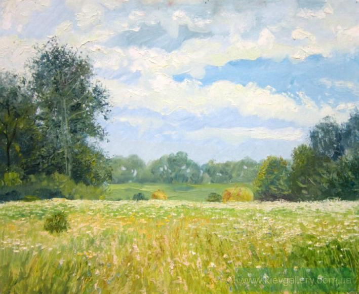 Painting «Flowering meadows», oil, hardboard. Painter Tytulenko Volodymyr. Buy painting