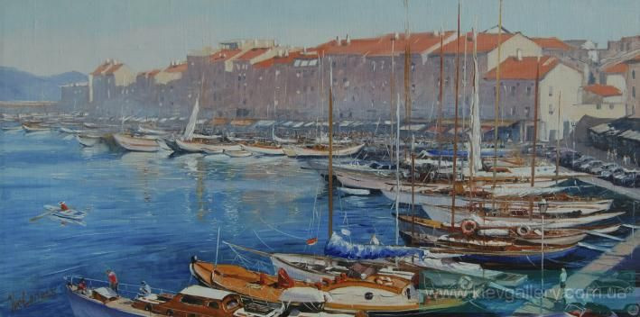 Painting “Yachts off the coast“
