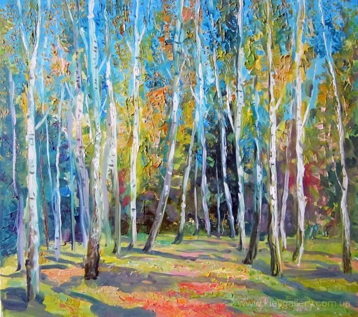 Painting «Birch Grove», oil, canvas. Painter Tytulenko Volodymyr. Buy painting