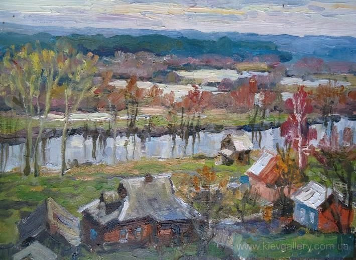 Painting «Spring floods», oil, canvas. Painter Kutilov Yurii. Buy painting