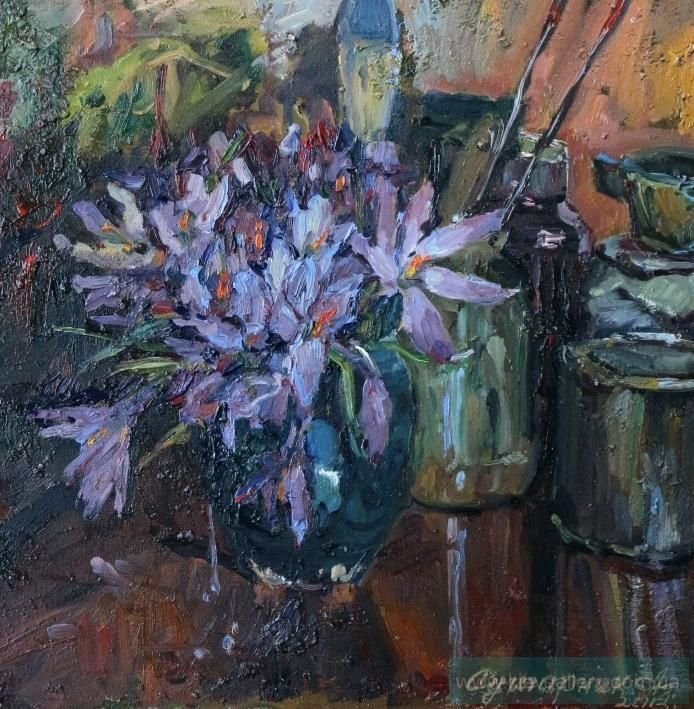 Painting «Flowers», oil, canvas. Painter Susharnyk Anna. Buy painting