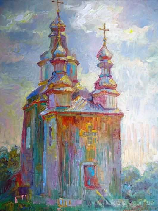 Картина «Георгіївська церква», олійні фарби, полотно. Художниця Добрякова Дарія. Купити картину