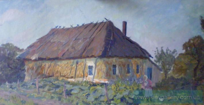 Painting “Old peasant's hut“