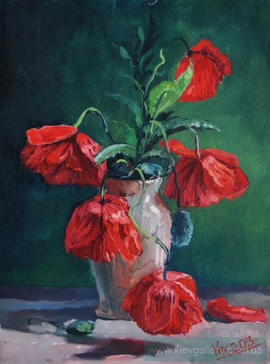 Painting “Poppies in a vase“