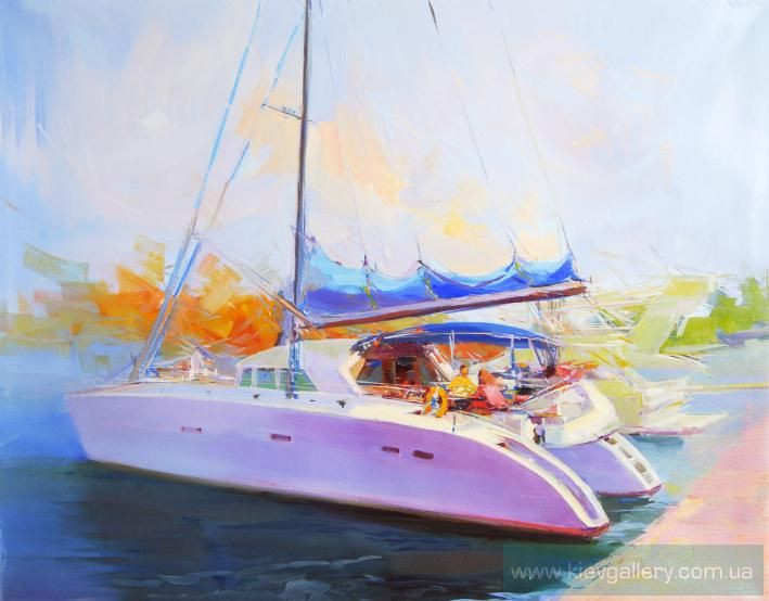 Painting “Breakfast on the water“