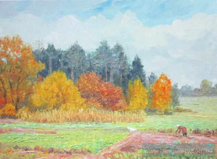 Painting «Lace forest», oil, hardboard. Painter Tytulenko Volodymyr. Buy painting