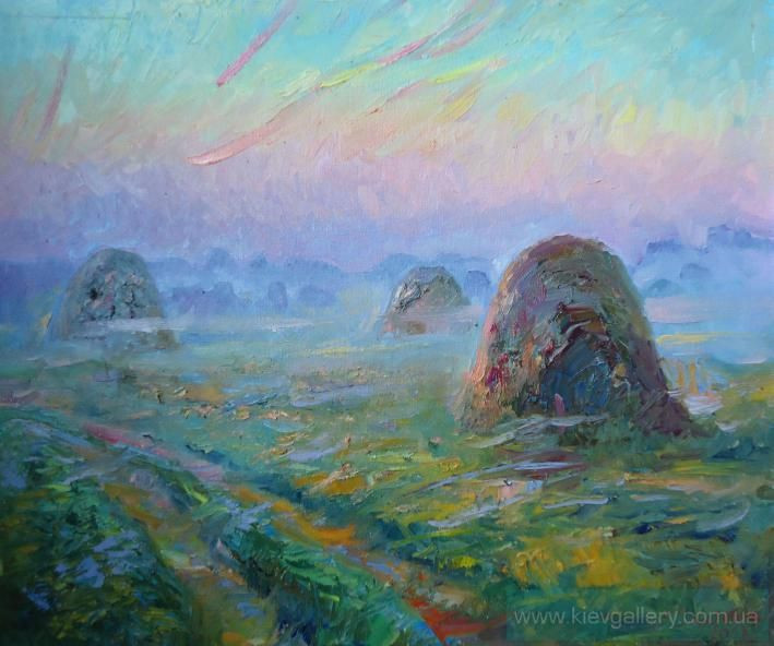 Картина «Ранковий туман», олійні фарби, полотно. Художниця Добрякова Дарія. Купити картину