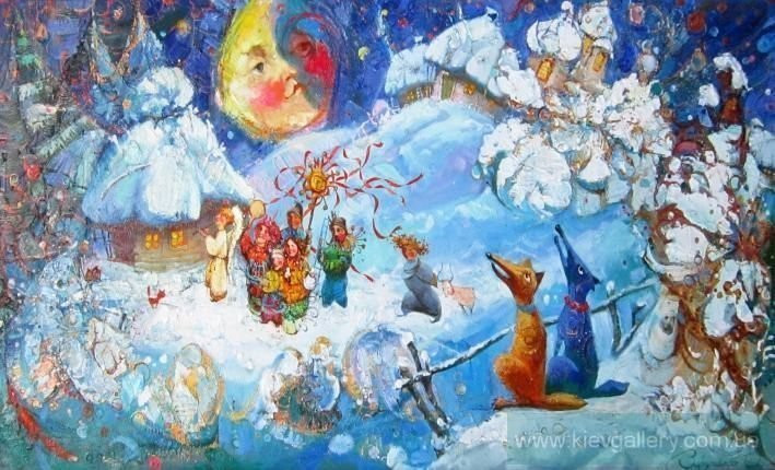 Painting “Christmas carols“