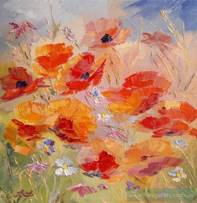 Painting “Poppies in the field“