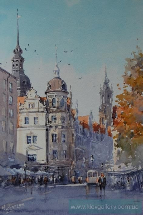 Painting «Dresden, Germany», watercolor, paper. Painter Mykytenko Viktor. Buy painting