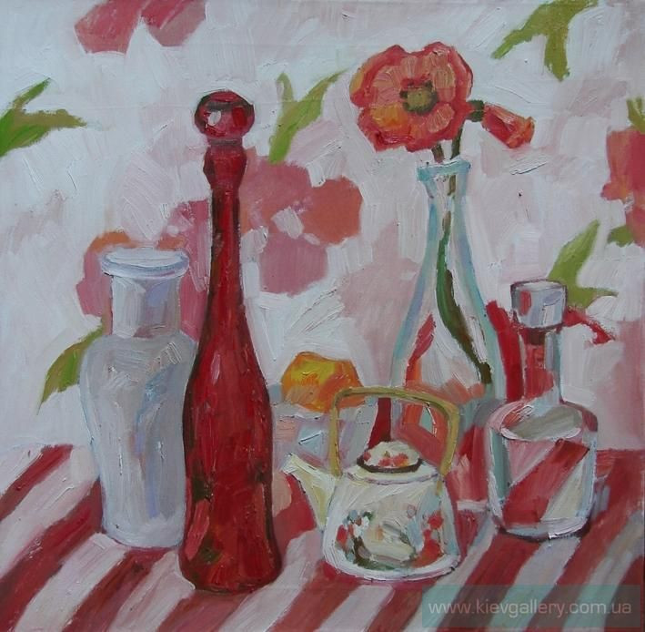 Картина «Натюрморт з китайським чайником», олійні фарби, полотно. Художниця Шуляк Тетяна. Купити картину