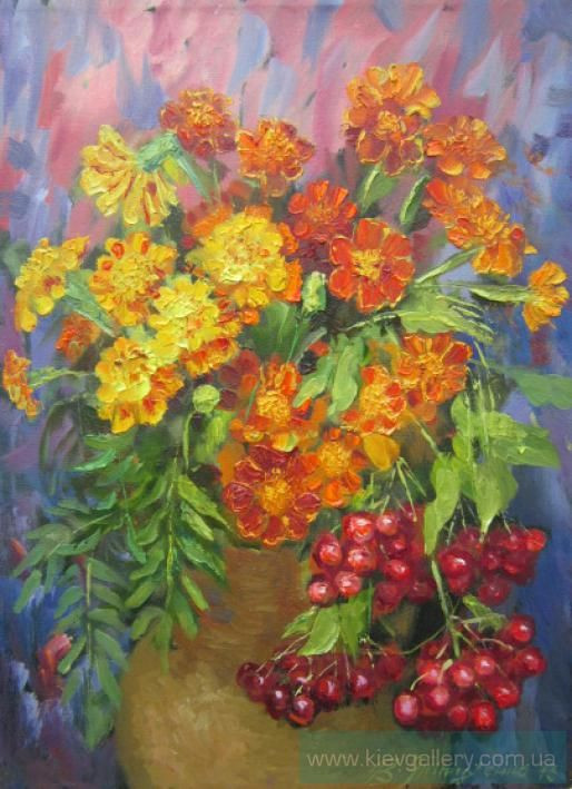 Painting «Marigold», oil, canvas. Painter Tytulenko Volodymyr. Buy painting