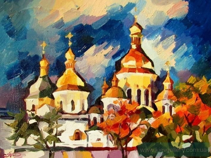 Painting «Domes», oil, canvas. Painter Kolos Anna. Buy painting