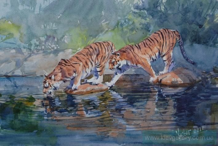 Painting “Tigers“