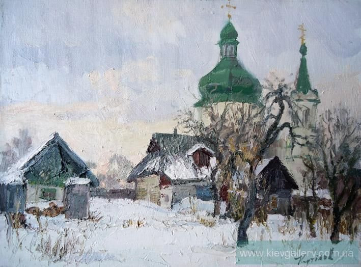 Painting «Winter silence», oil, canvas. Painter Kutilov Yurii. Buy painting