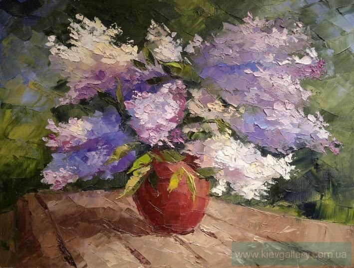 Painting “Lilac in a pot“