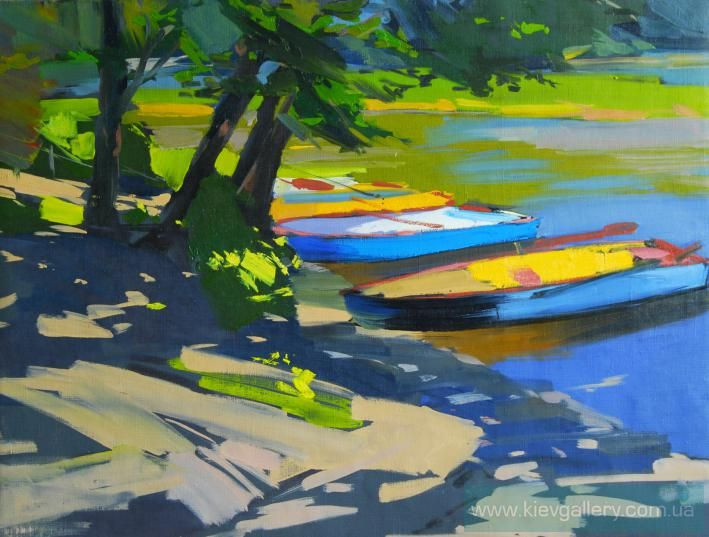 Painting “Boats in Svyatogorye“
