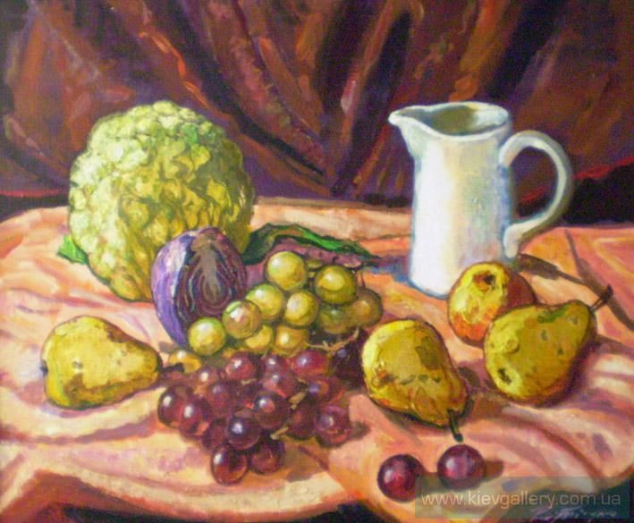 Painting «Still life with grapes», oil, canvas. Painter Tytulenko Volodymyr. Buy painting