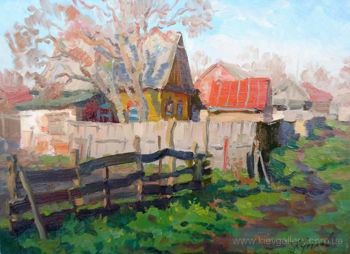Painting “Sunny day. Village“
