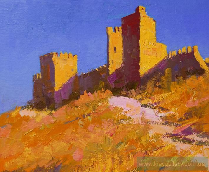 Купить картину «Генуэзская крепость (восточная стена)» в жанре летний  пейзаж, маслом на холсте, в стиле импрессионизм, Юрий Пысар | KyivGallery