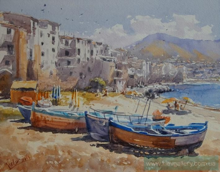 Painting “Italy, beach“